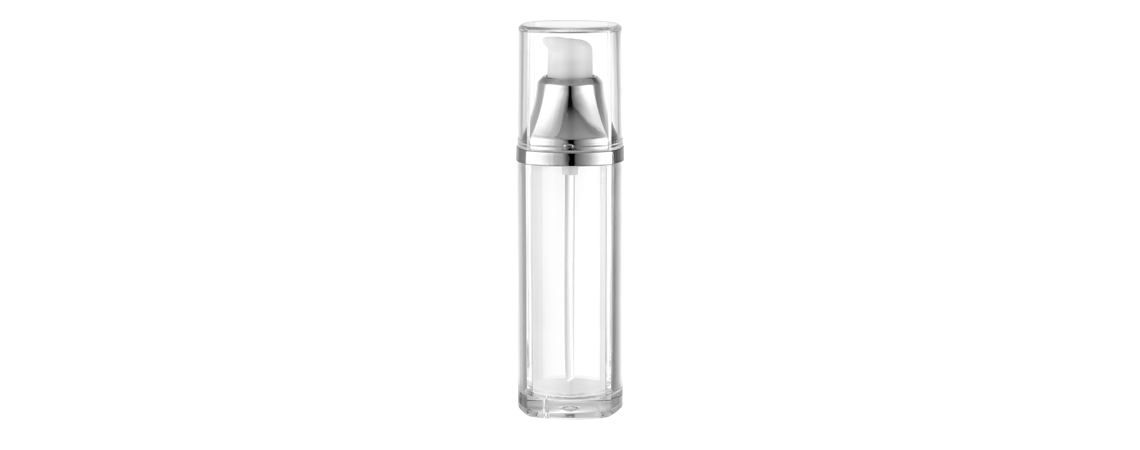 Acrylic square Lotion Bottle 50ml - KBA-50 Violet Blossom packaging